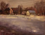 Winter Farm Trois-Rivières / Oil on canvas 20x16